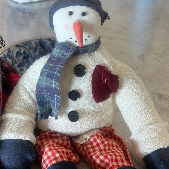 Festive Snowman Decor Set - Red, Blue, White - Picture 3 of 4